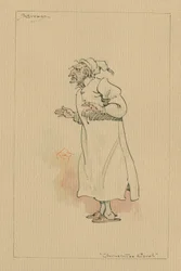 Ebenezer Scrooge - A Christmas Carol, c.1920s (pena e tinta com wc no papel)